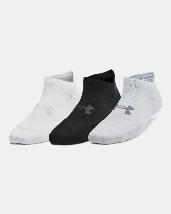 UA Play Up Womens 3-Pack No Show Tab Socks