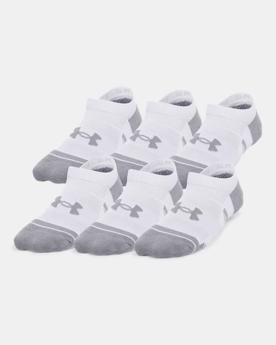 UA Performance Tech Kids 6-Pack No Show Socks