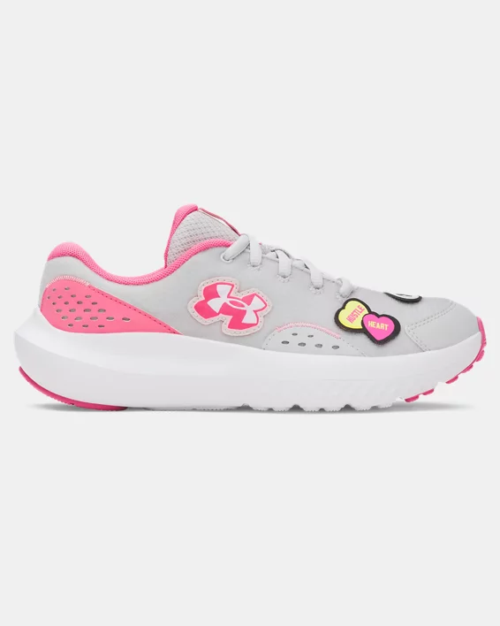 UA Surge 4 Patches Girls Grade School Running Shoes