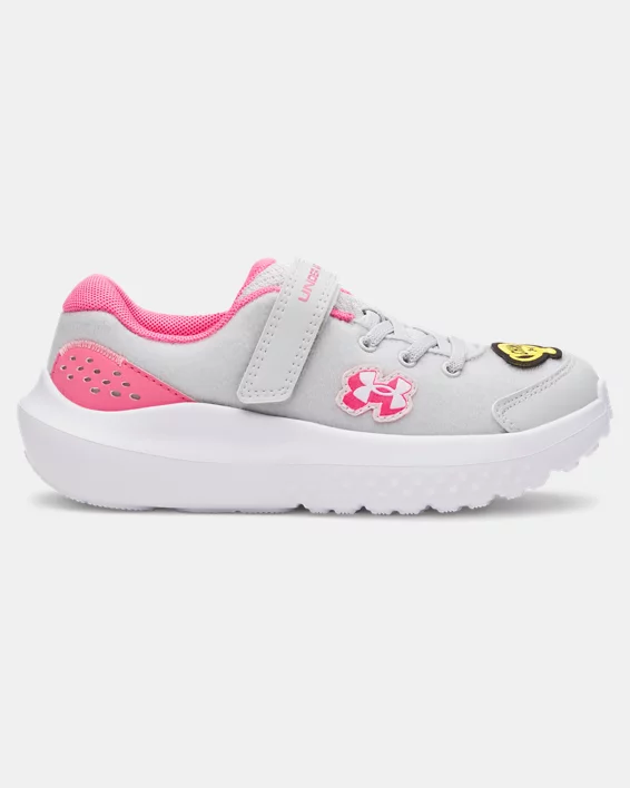 UA Surge 4 AC Patches Girls Pre-School Running Shoes