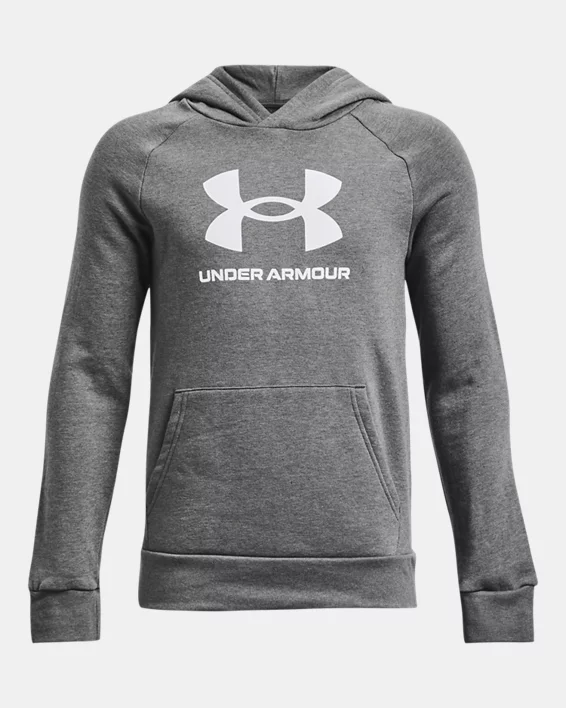 UA Rival Fleece Big Logo Boys Hoodie