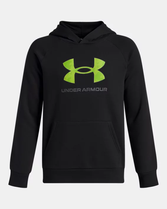 UA Rival Fleece Big Logo Print Fill Boys Hoodie