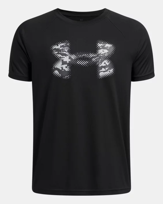 UA Tech Big Logo Boys Short Sleeve