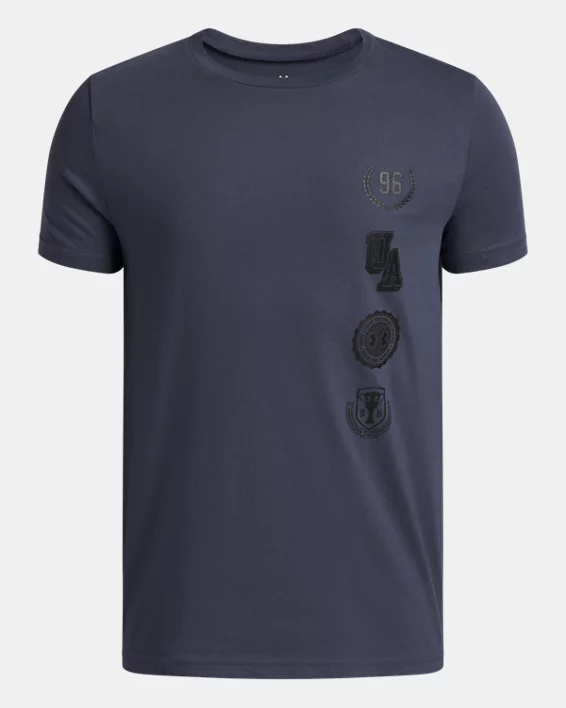 UA College Crest Logo Boys Short Sleeve