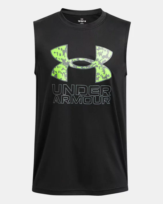 UA Tech Hybrid Print Boys Tank