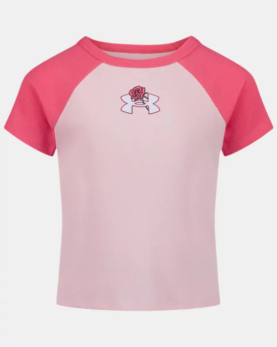 UA New Prep Raglan Little Girls Short Sleeve