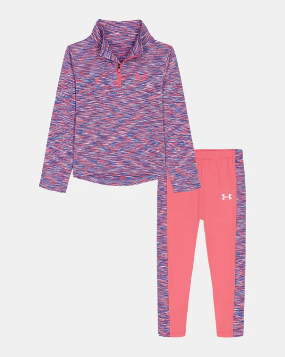 UA Color Twist Infant Girls  Zip & Leggings Set