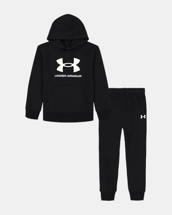 UA Big Logo Fleece Little Boys Hoodie Set