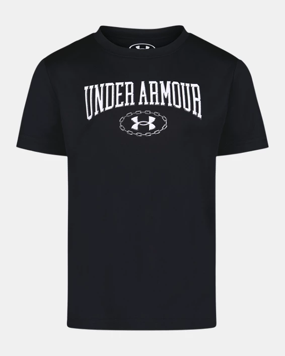 UA Wordmark Tech Little Boys Short Sleeve