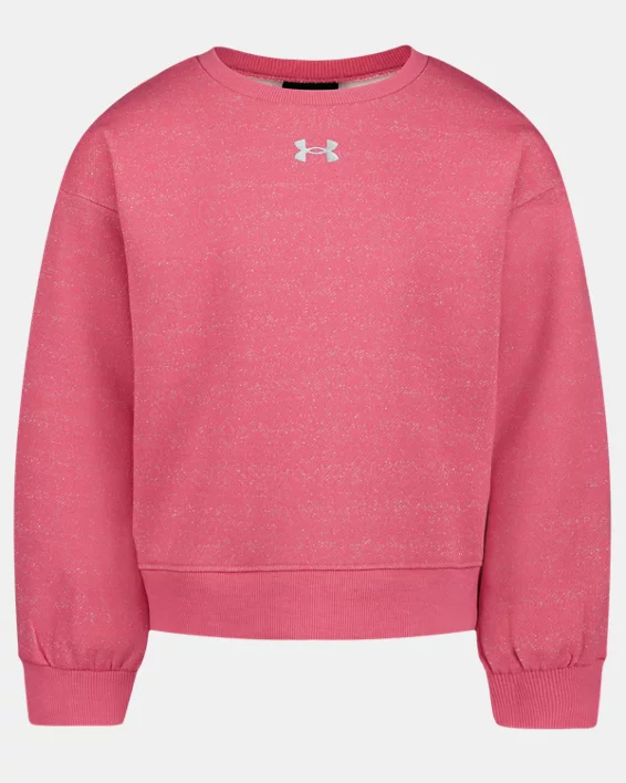 UA Rival Sparkle Little Girls Crewneck