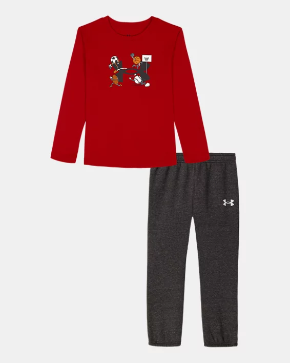 UA Multi Sport Logo Toddler Boys Long Sleeve & Joggers Set