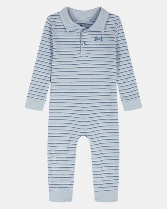 UA Stripe Polo Newborn Boys Coverall