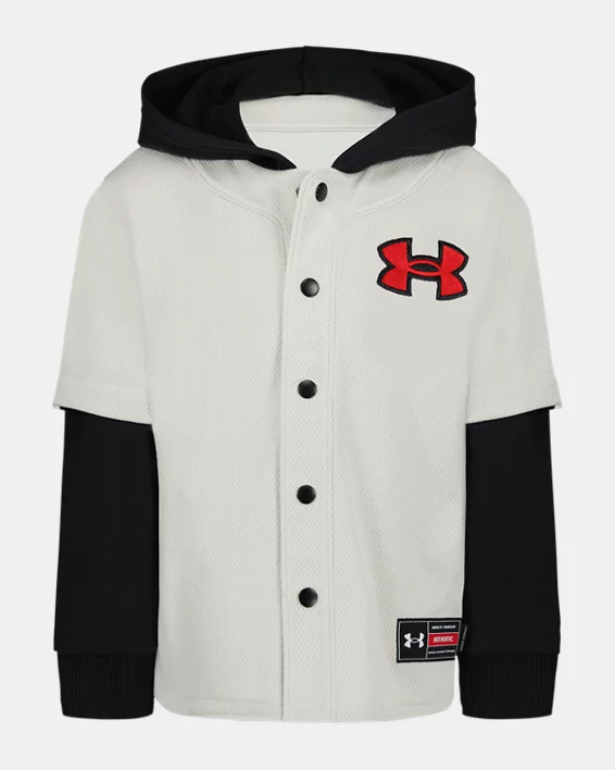 UA Baseball Twofer Little Boys Hooded Jersey