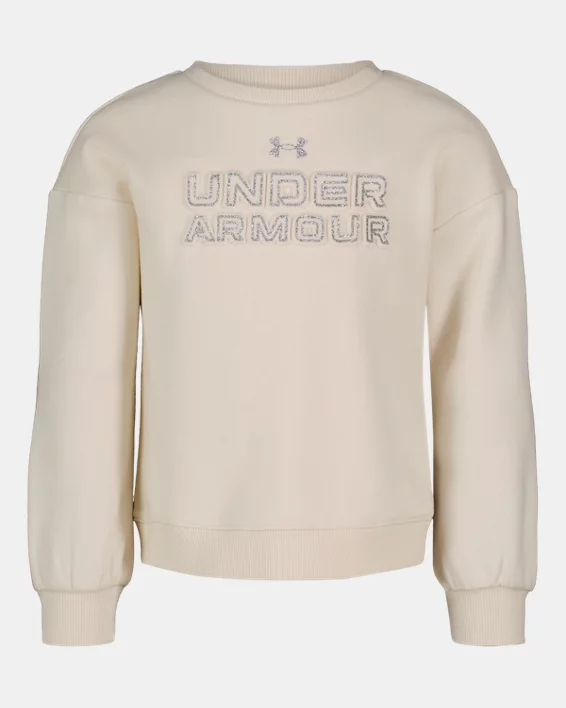 UA Rival Little Girls Crewneck Pullover