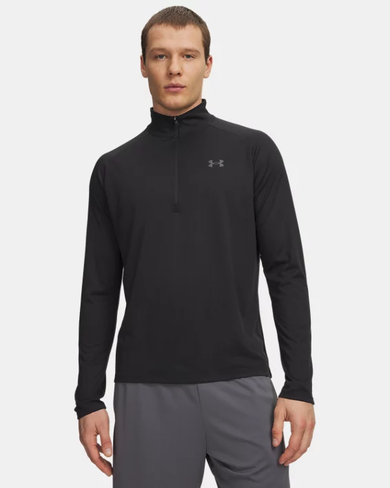 UA Tech Mens  Zip Long Sleeve