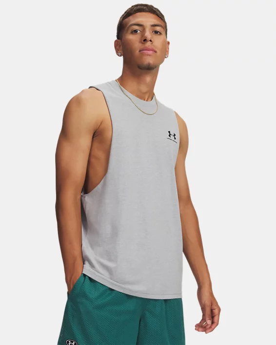 UA Left Chest Cut-Off Mens Tank