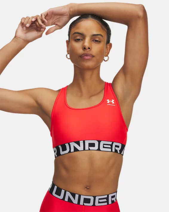 HeatGear Mid Branded Womens Sports Bra