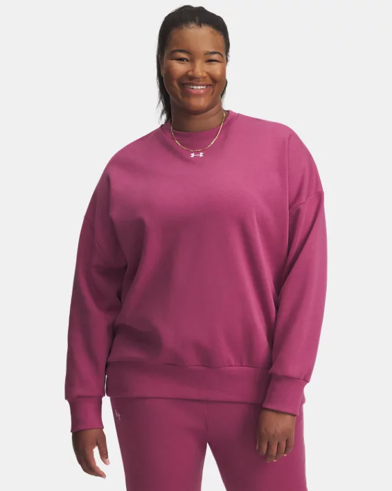 UA Rival Fleece Womens Oversized Crew