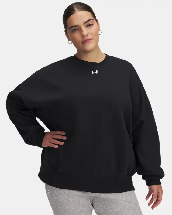 UA Rival Fleece Womens Oversized Crew