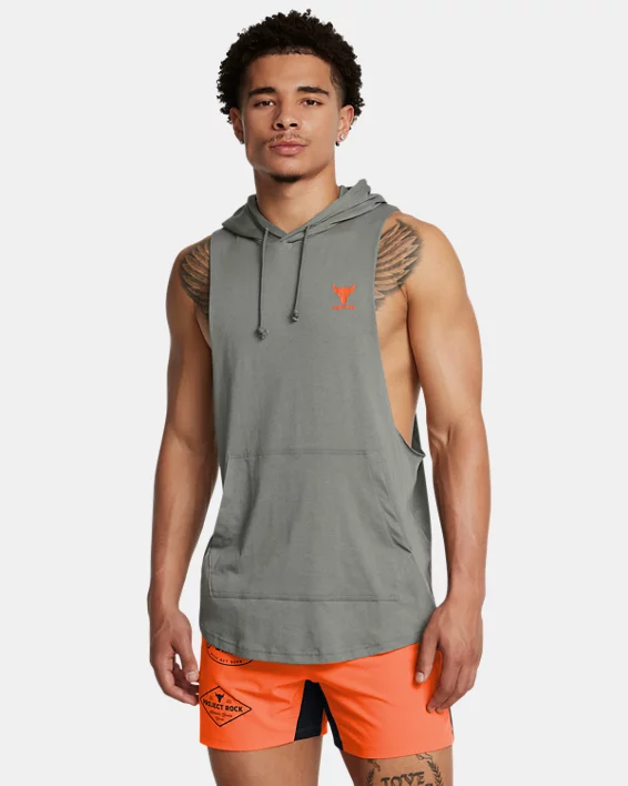 Project Rock Mens Sleeveless Hoodie