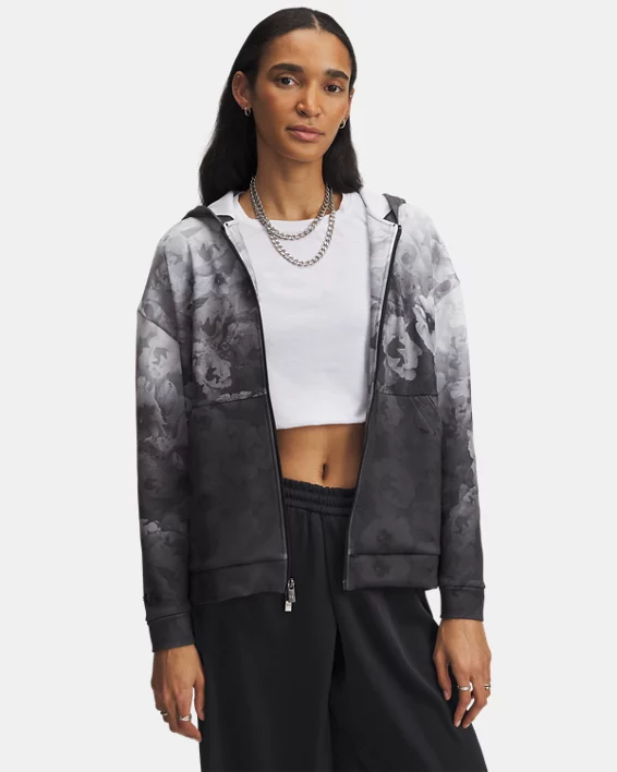 UA Courtside Floral Womens Full Zip
