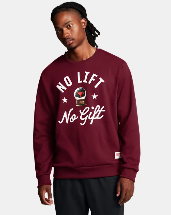 Project Rock Red One No Lift No Gift Mens Crew