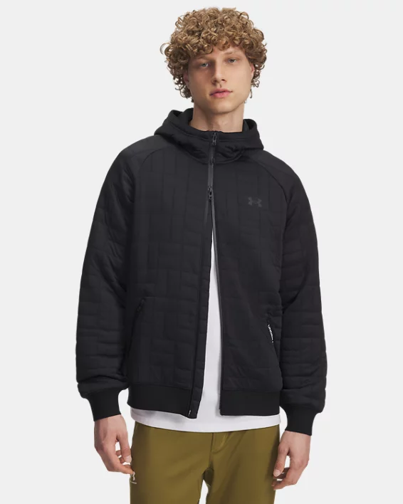 UA Unstoppable Fleece Textured Mens Full Zip