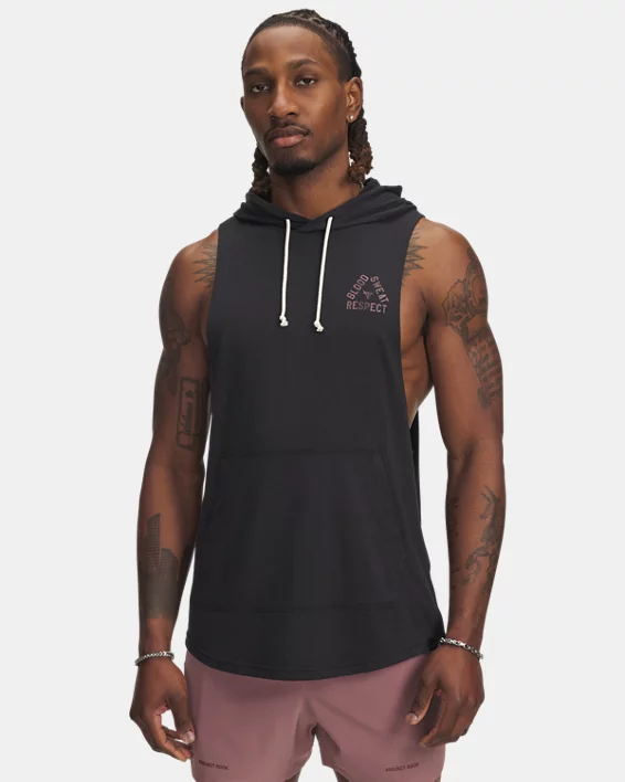 Project Rock Mens Sleeveless Hoodie