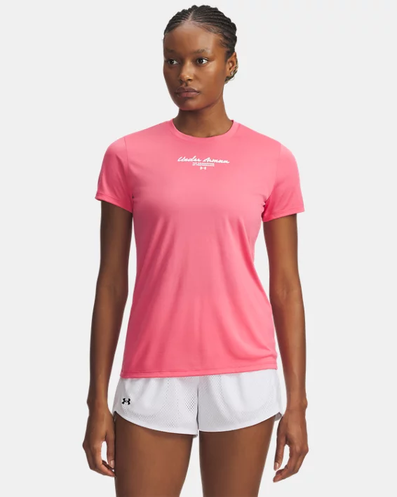 UA Tech Script Graphic Womens Short Sleeve