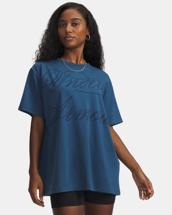 UA Oversized Script Womens Short Sleeve