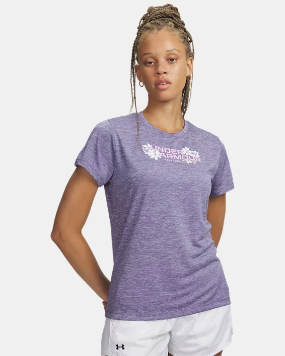 UA Tech Twist Graphic Womens Short Sleeve