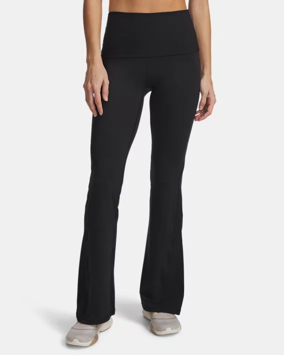 UA Meridian Foldover Rib Womens Flare Leggings
