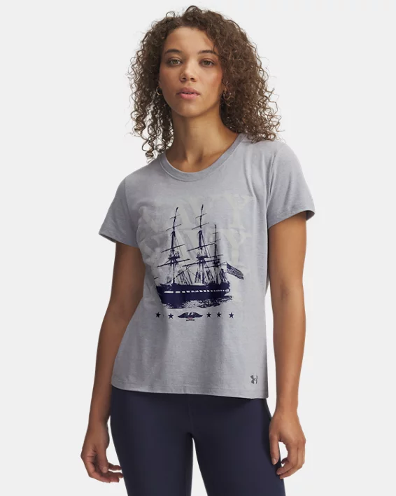 UA Performance Cotton Collegiate Womens Short Sleeve