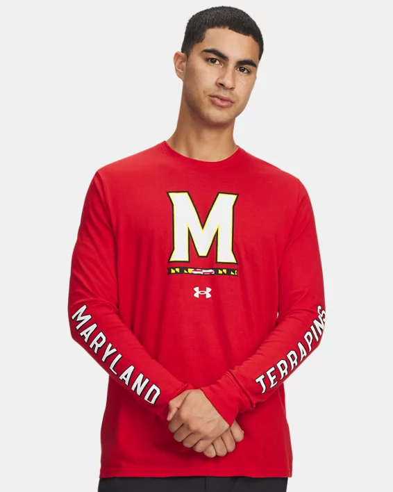 UA Performance Cotton Collegiate Mens Long Sleeve T-Shirt